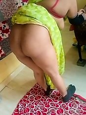 I alone on the red bedding.