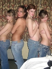 Mature women with tattoos open their legs for a photo shoot