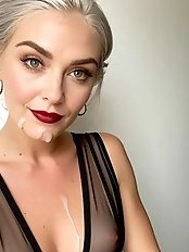 Older women who are in the heat of the moment share their private parts.