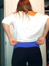 A mother craving sex is stimulating her unclean vagina with her fingers