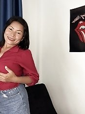 An older woman is sucking cock like a slutty whore