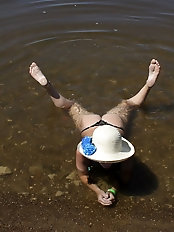 Oral sex resulting in a mouth full of semen