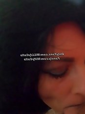 Down jacket fetish with a hot brunette in bed