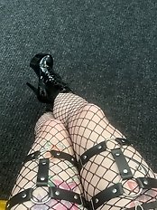 Cari, the emotional one, in alluring lingerie showcasing her plump rear end