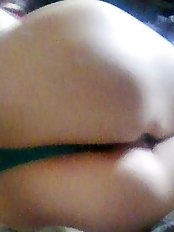 The dominant woman is opening her genitals