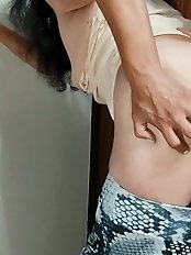 Elderly women indulging in pleasure