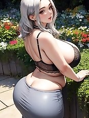 Elderly women take pleasure in modeling