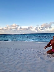 Topless mademoiselles are spreading lips